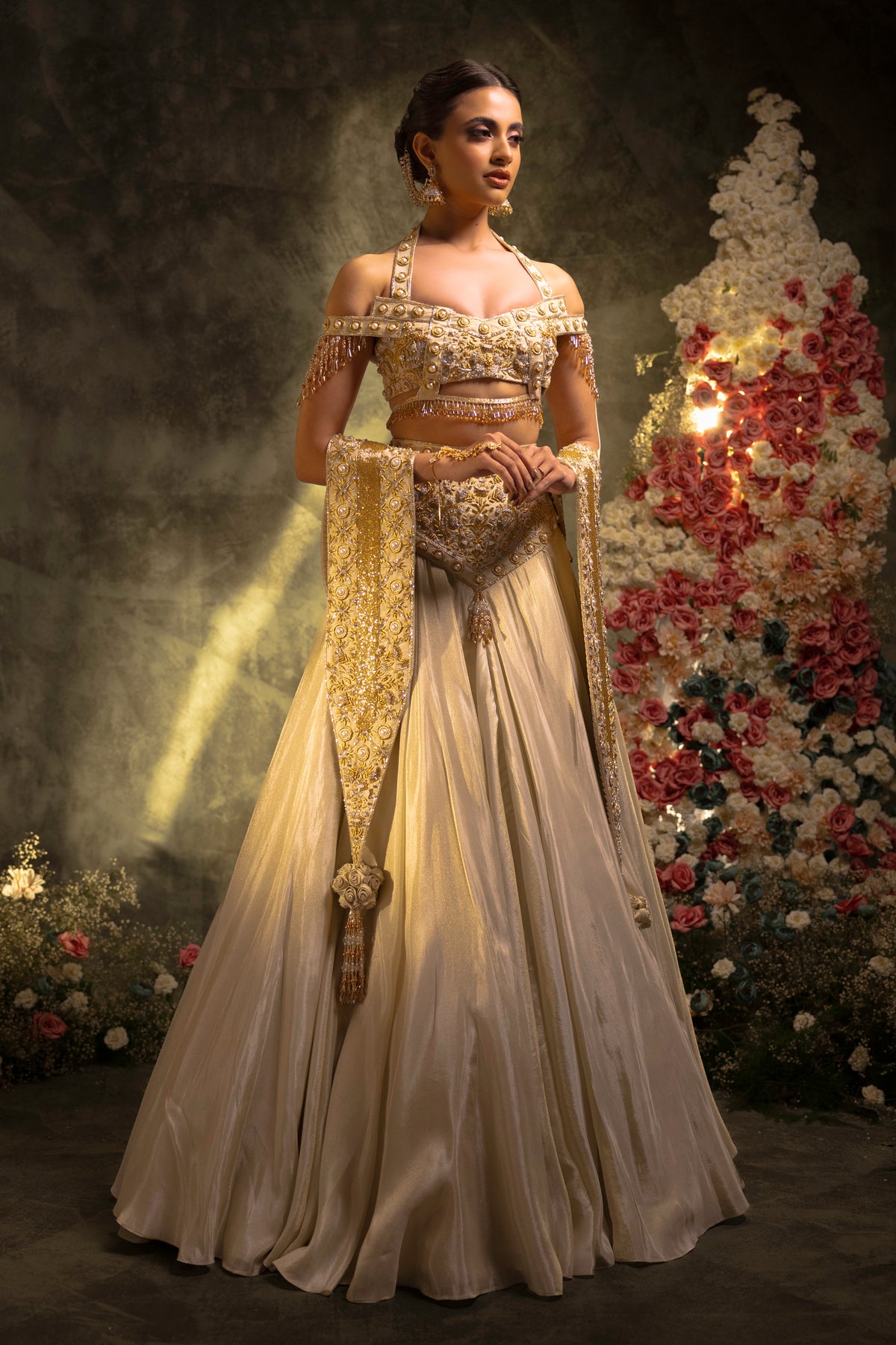 Swarna Embroidered Lehenga Set