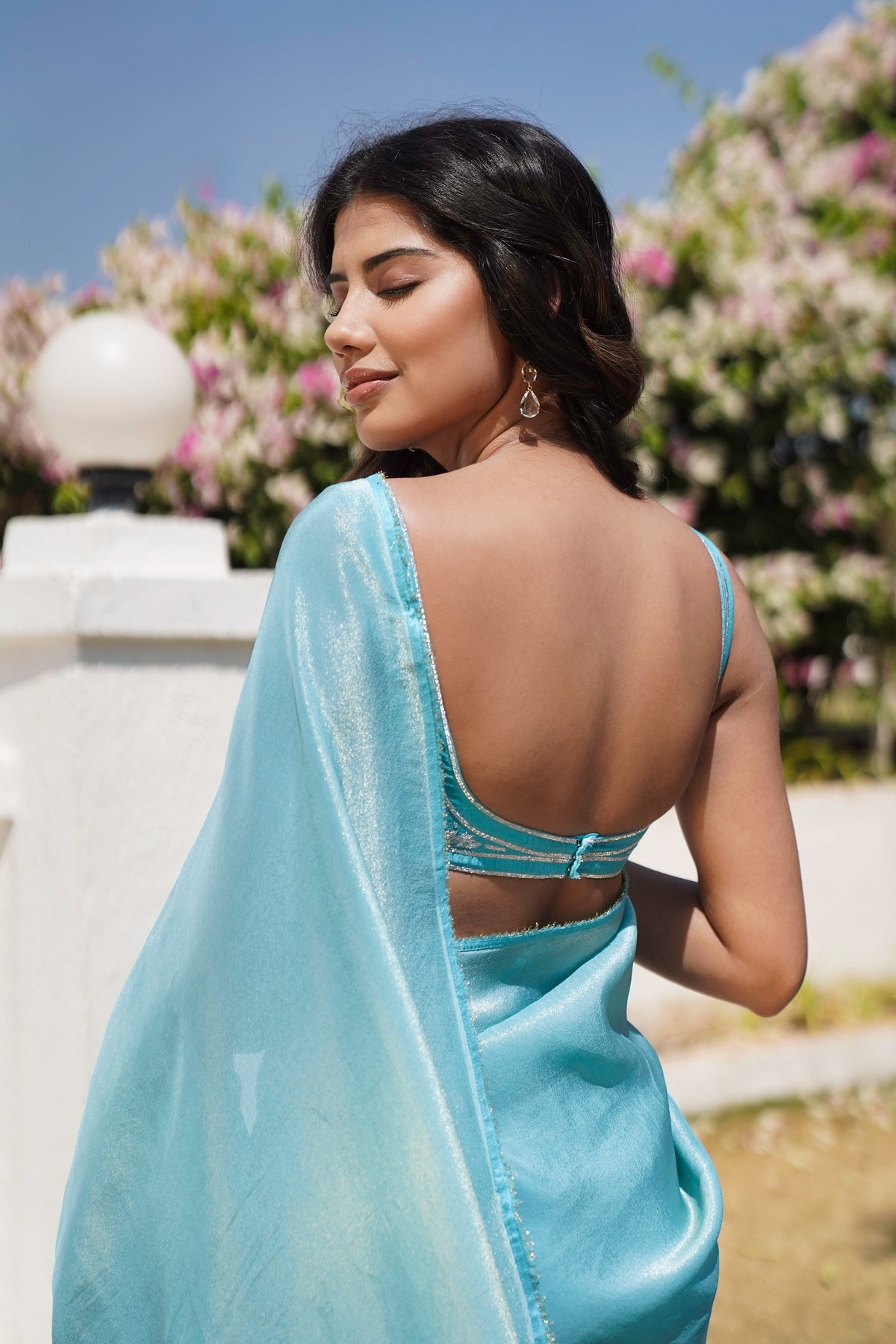 Neeli Tissue Silk Saree