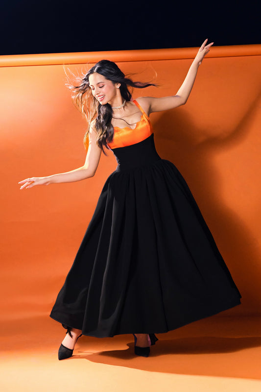 Nitanshi Goel in our Black Ball Dress